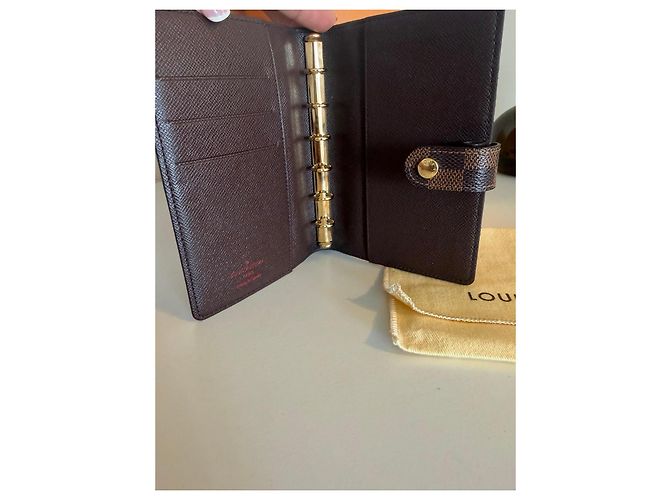 Louis Vuitton Agenda PM Damier Ebene Marrone - vista 4