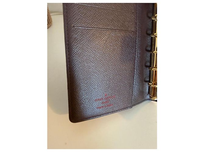 Louis Vuitton Agenda PM Damier Ebene Marrone - vista 5