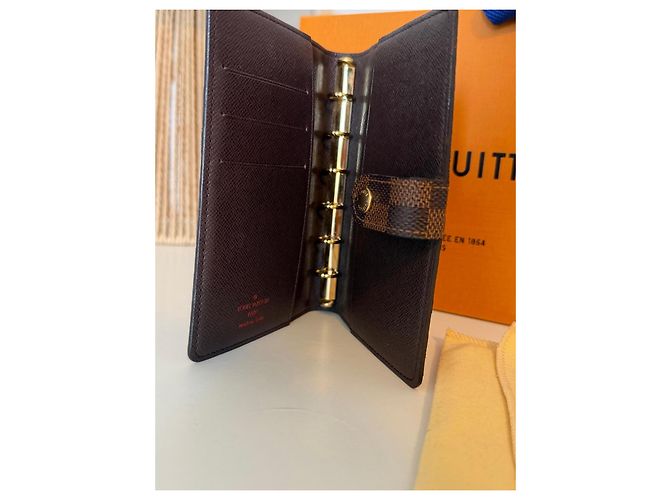 Louis Vuitton Agenda PM Damier Ebene Marrone - vista 6