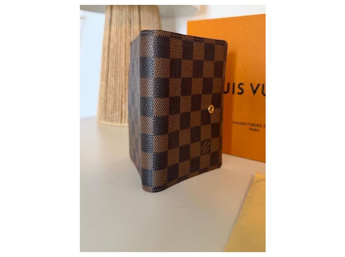 Louis Vuitton Agenda PM Damier Ebene Marrone - vista 7