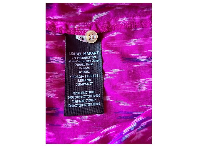 Isabel Marant Vestido Largo Estampado Abstracto Rosa y Azul Multicolor - vista 5