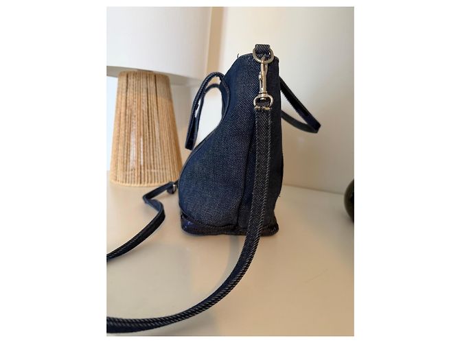 Vanessa Bruno Le Cabas Borsa Tote in Denim Blu - vista 3
