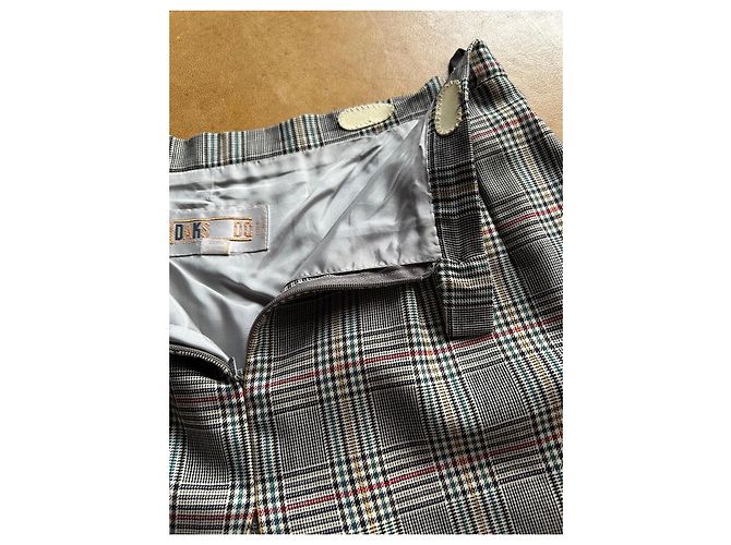 Terno DAKS Signature padrão Prince de Galles Vermelho Multicor Verde Cinza Fora de branco Cinza antracite - vista 11
