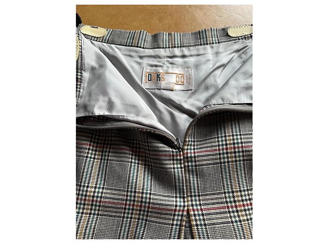 Terno DAKS Signature padrão Prince de Galles Vermelho Multicor Verde Cinza Fora de branco Cinza antracite - vista 12
