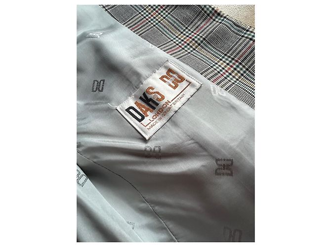 Terno DAKS Signature padrão Prince de Galles Vermelho Multicor Verde Cinza Fora de branco Cinza antracite - vista 16