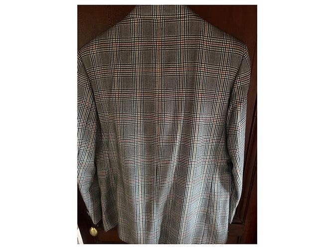 Terno DAKS Signature padrão Prince de Galles Vermelho Multicor Verde Cinza Fora de branco Cinza antracite - vista 2