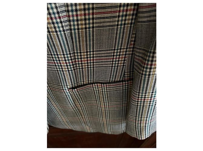 Terno DAKS Signature padrão Prince de Galles Vermelho Multicor Verde Cinza Fora de branco Cinza antracite - vista 4
