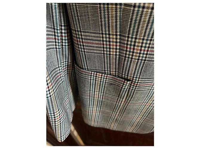 Terno DAKS Signature padrão Prince de Galles Vermelho Multicor Verde Cinza Fora de branco Cinza antracite - vista 5