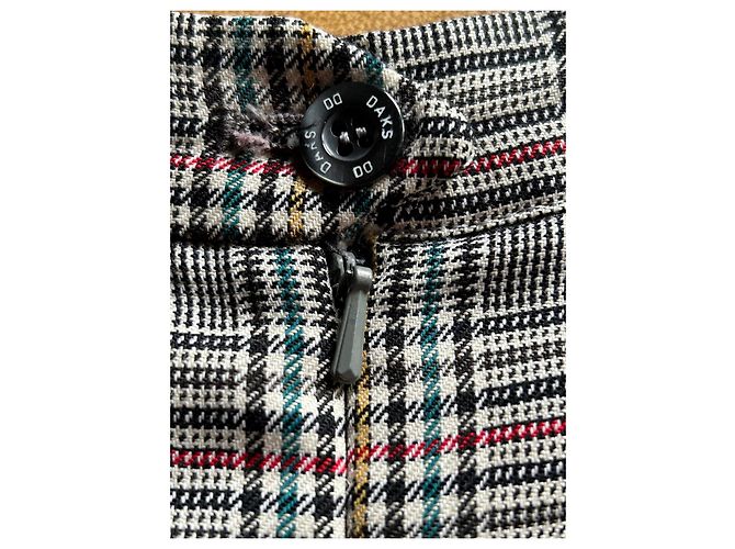 Terno DAKS Signature padrão Prince de Galles Vermelho Multicor Verde Cinza Fora de branco Cinza antracite - vista 9