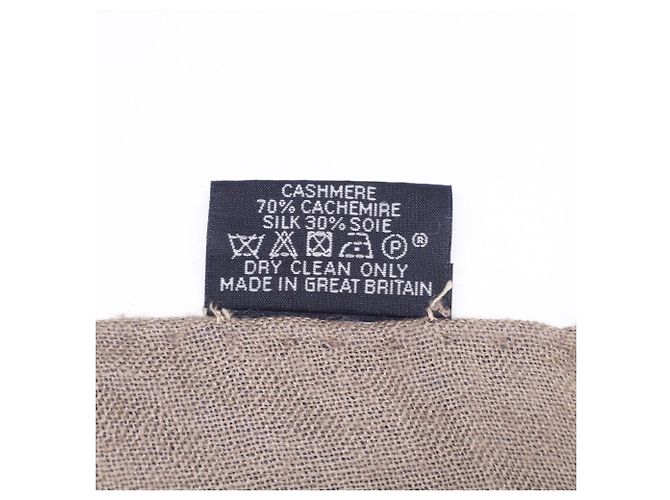 Stola in cashmere e seta Hermès Chaine d'Ancre Marrone Blu - vista 5