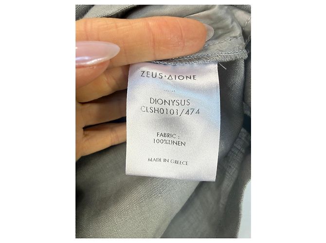 Autre Marque ZEUS+DIONE Short de lin Dionysus Cinza - vista 3