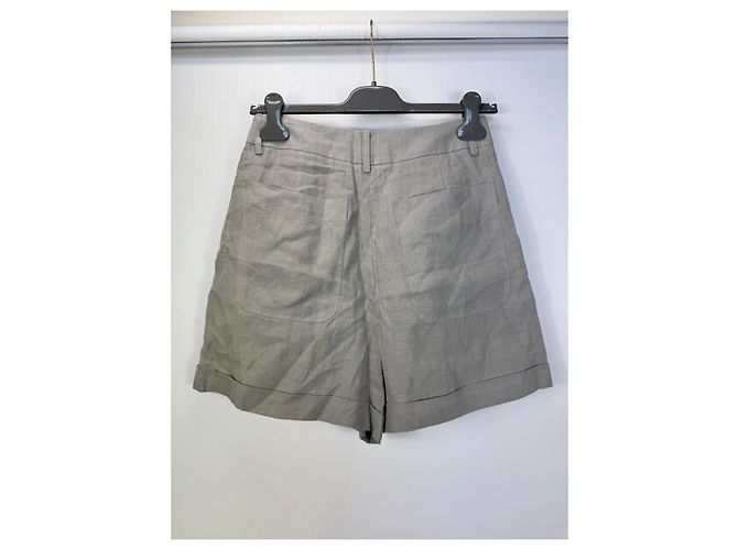 Autre Marque ZEUS+DIONE Short de lin Dionysus Cinza - vista 4