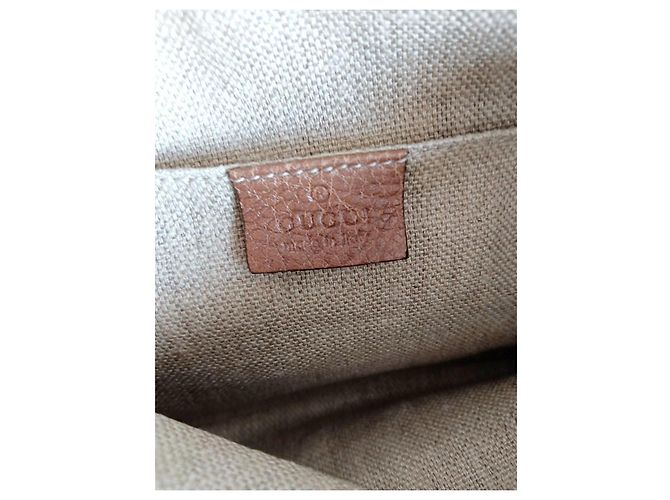 Gucci Bamboo Pochette in pelle marrone - vista 6