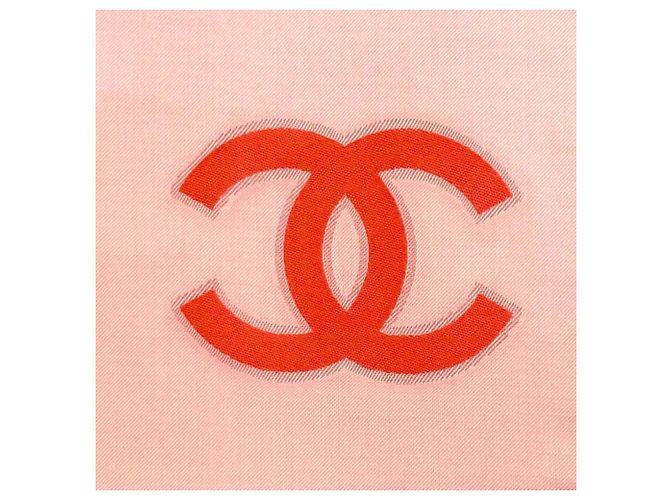Stola Chanel 23C in misto cashmere e seta rosa - vista 10