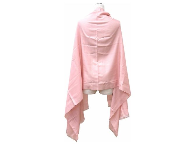Stola Chanel 23C in misto cashmere e seta rosa - vista 7