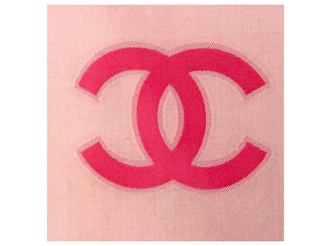 Stola Chanel 23C in misto cashmere e seta rosa - vista 9