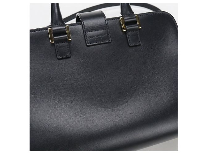 Borsa a mano in pelle nera Saint Laurent Nero - vista 5