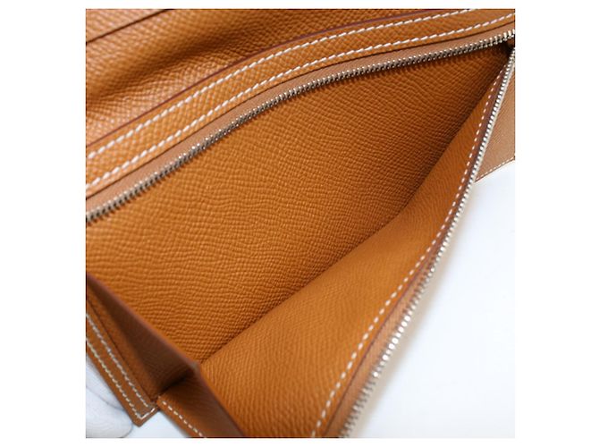 Hermès Cartera larga de cuero Epsom dorado Hermes - vista 4