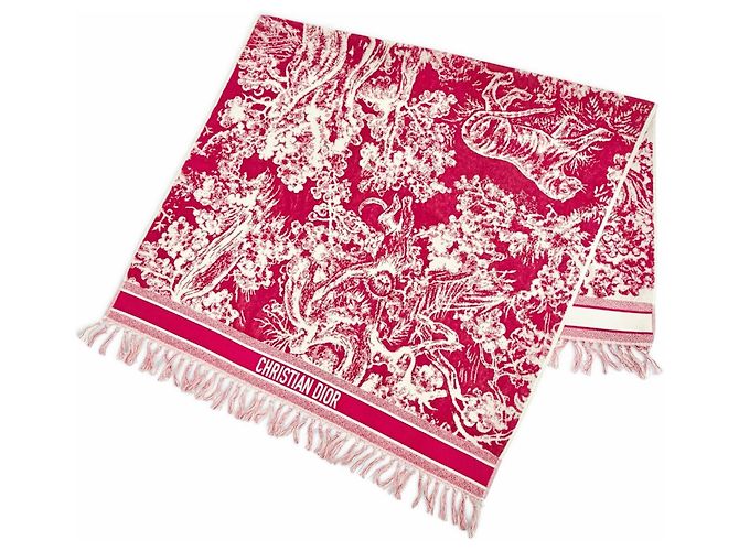 Serviette de bain en coton bordeaux Christian Dior - vue 2