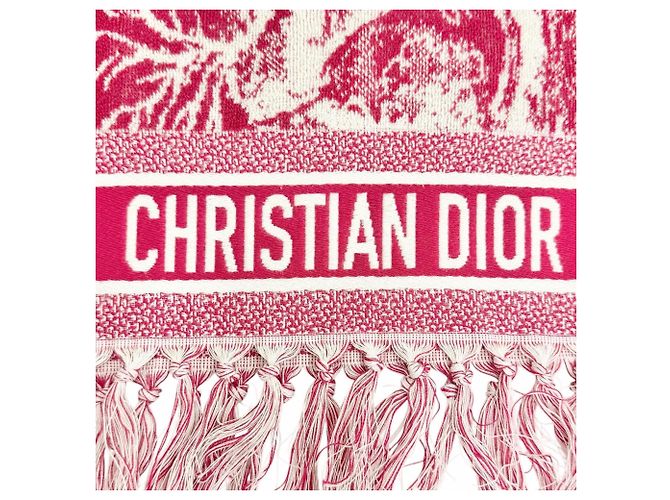 Serviette de bain en coton bordeaux Christian Dior - vue 5
