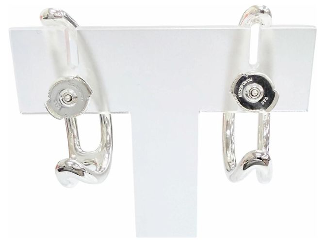 Hermès Pendientes Hermes Chaine d'Ancre Punk Stud Plata - vista 4
