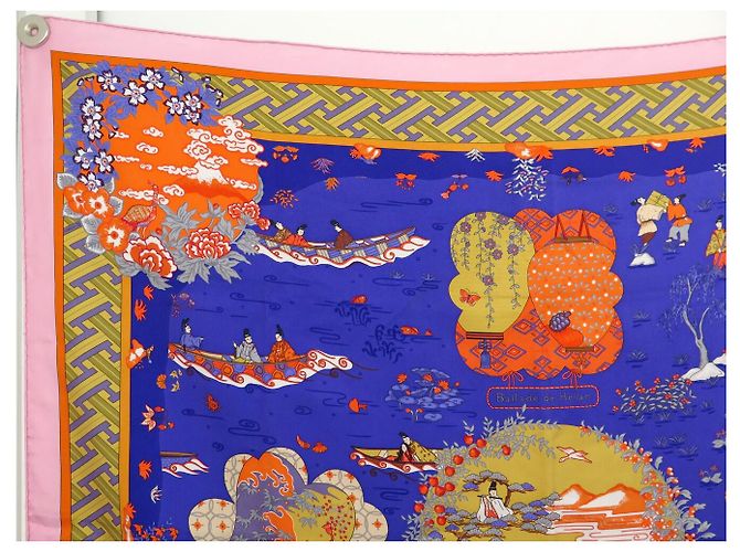 Hermès NUOVO FULLETTO DI SETA HERMES BALLADE DE HEIAN CARRE 90 BLUE DE HIDAKA - vista 2