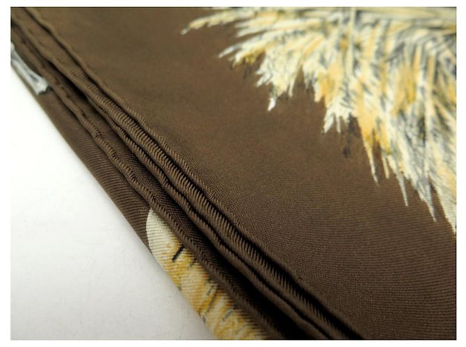 Hermès NUOVO FULLETTO QUADRATO DI SETA VINTAGE HERMES LES POULAINS 90 MARRONE - vista 10