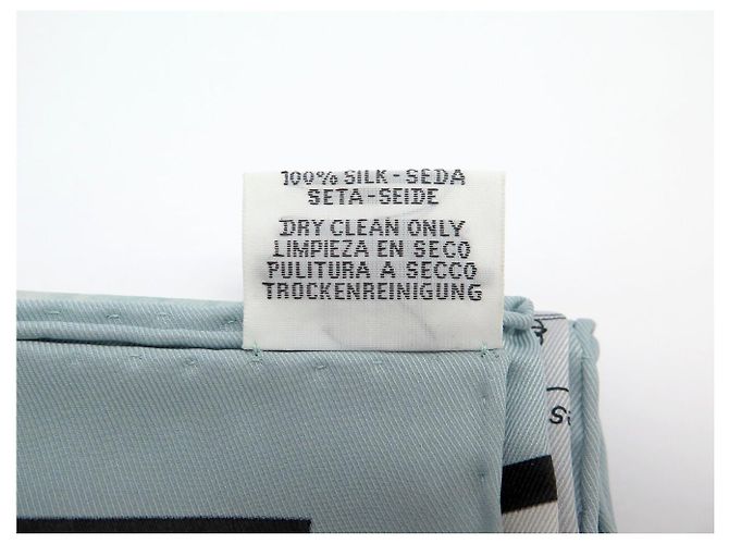 Hermès NUOVO FULLETTO HERMES LES ANAMORPHOSES H982853 PHILIPPE DUMAS SETA 70 Blu - vista 13