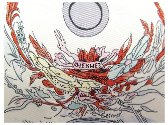 Hermès NUOVO FULLETTO HERMES LES ANAMORPHOSES H982853 PHILIPPE DUMAS SETA 70 Blu - vista 7