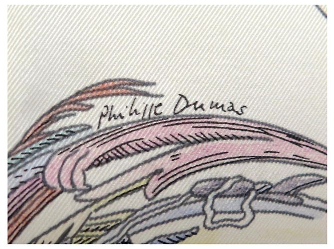 Hermès NUOVO FULLETTO HERMES LES ANAMORPHOSES H982853 PHILIPPE DUMAS SETA 70 Blu - vista 8