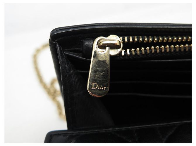 BORSA PORTAFOGLIO CHRISTIAN DIOR LADY CROISIERE WOC A SPALLA Nero - vista 11