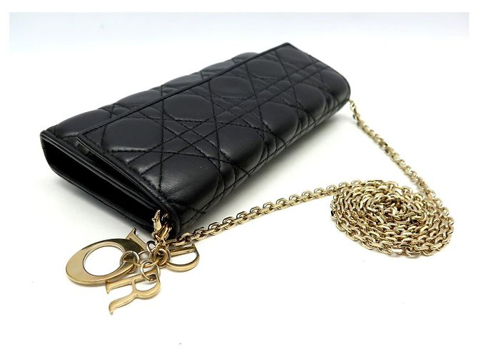 BORSA PORTAFOGLIO CHRISTIAN DIOR LADY CROISIERE WOC A SPALLA Nero - vista 4