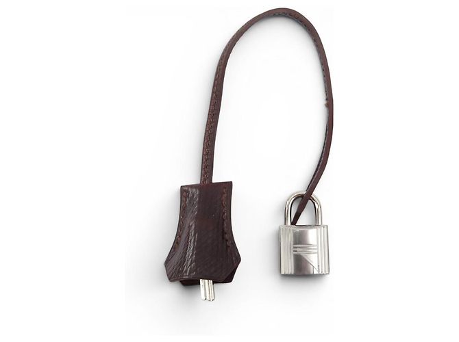 Hermès NEW SET HERMES PADLOCK + ZIPPER PULL WITH BELL KEY FOR KELLY BAG Brown - view 2