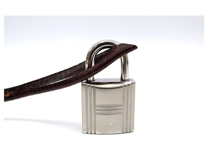 Hermès NEW SET HERMES PADLOCK + ZIPPER PULL WITH BELL KEY FOR KELLY BAG Brown - view 5