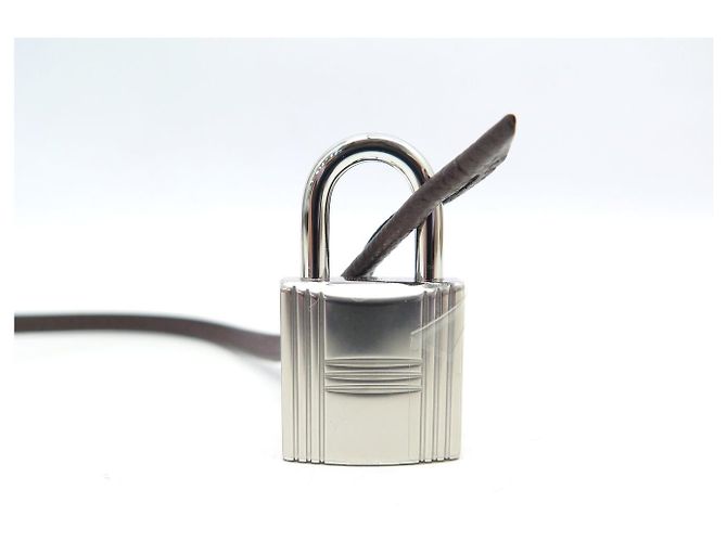 Hermès NEW SET HERMES PADLOCK + ZIPPER PULL WITH BELL KELLY BAG KEY Brown - view 2
