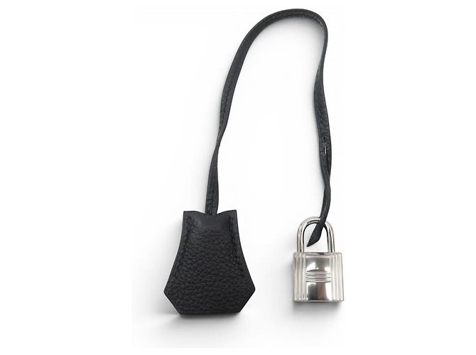Hermès NEW SET HERMES PADLOCK + ZIPPER PULL WITH BELL KEY FOR KELLY BAG Black - view 2