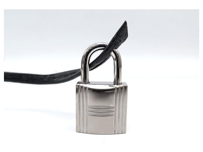 Hermès NEW SET HERMES PADLOCK + ZIPPER PULL WITH BELL KEY FOR KELLY BAG Black - view 4