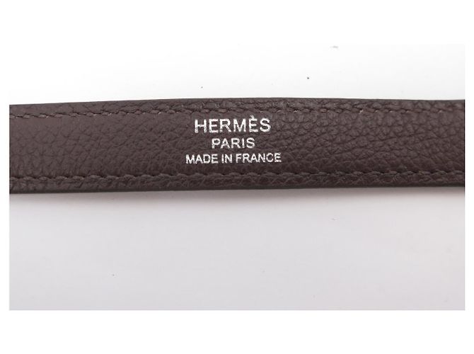Hermès NUOVA TRACCELLA HERMES PER BORSA KELLY IN PELLE EPSON MARRONE - vista 5