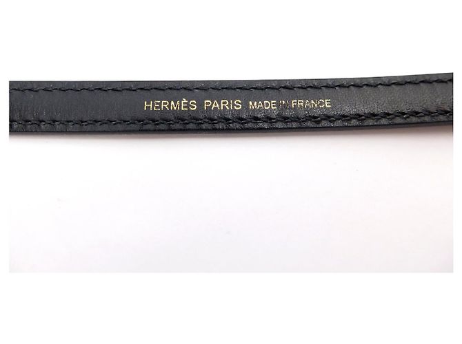 Hermès NUOVA TRACCELLA HERMES PER BORSA MINI KELLY CALF LEATHER LISCIO NERO SHOULDER STRAP - vista 3