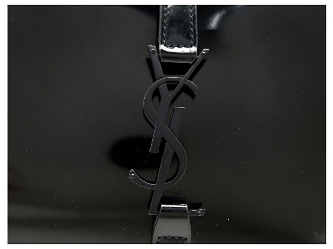 BORSA SAINT LAURENT LE 5 À 7 657228 HOBO IN PELLE LACCATA NERA Nero - vista 6