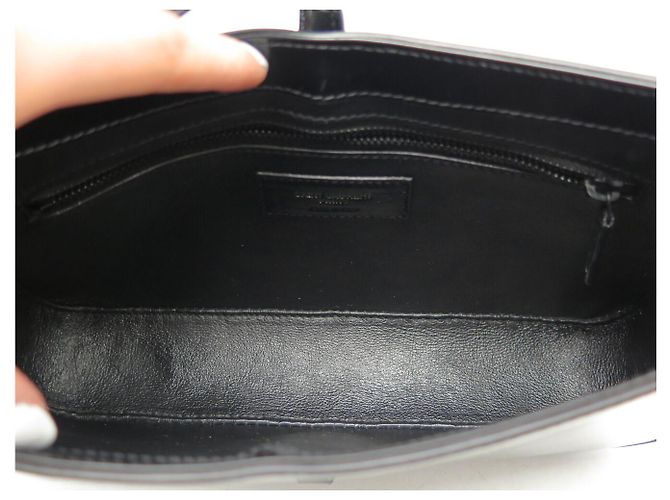 BORSA SAINT LAURENT LE 5 À 7 657228 HOBO IN PELLE LACCATA NERA Nero - vista 8