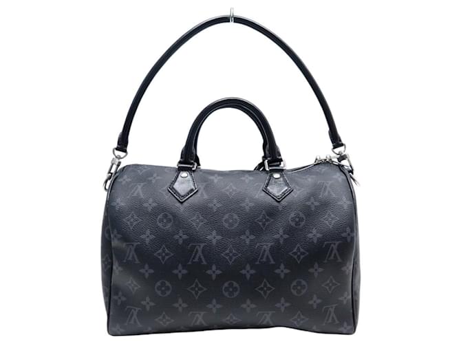 NUOVA BORSA LOUIS VUITTON SPEEDY SOFT 30 MONOGRAM ECLIPSE CANVAS M15102 Grigio antracite - vista 2