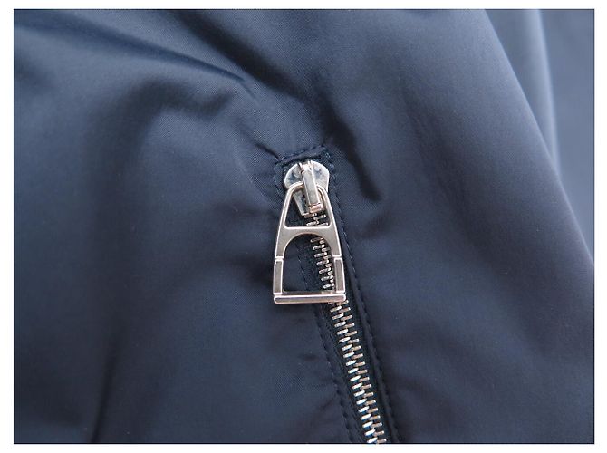 Hermès NUOVA GIACCA HERMES BLOUSON XXL 50 PILE BLU NOTTE NEW BLUE JACKET VEST - vista 10