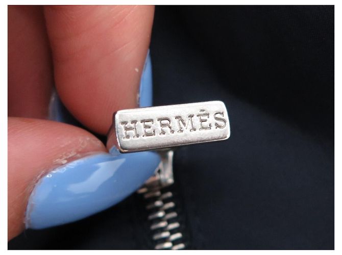 Hermès NUOVA GIACCA HERMES BLOUSON XXL 50 PILE BLU NOTTE NEW BLUE JACKET VEST - vista 11