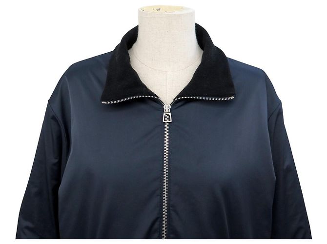 Hermès NUOVA GIACCA HERMES BLOUSON XXL 50 PILE BLU NOTTE NEW BLUE JACKET VEST - vista 2