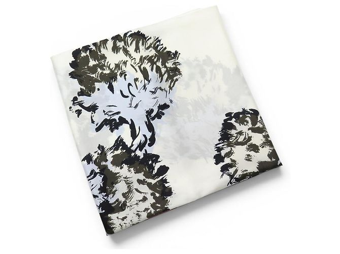 NUEVO PAÑOLÓN CHRISTIAN DIOR 120CM ESTAMPADO FLORAL SEDA ROJO BLANCO - vista 7