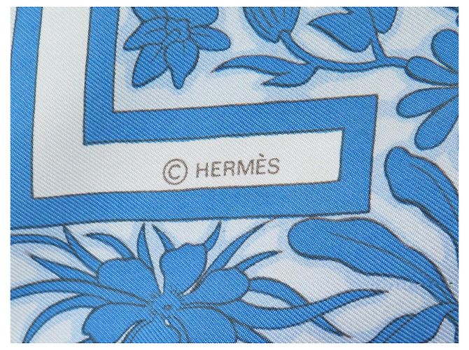Hermès FULAR IN SETA HERMES JOYAUX DE L'ETE ANTOINE DE JACQUELOT CARRÉ 90 Blu - vista 8