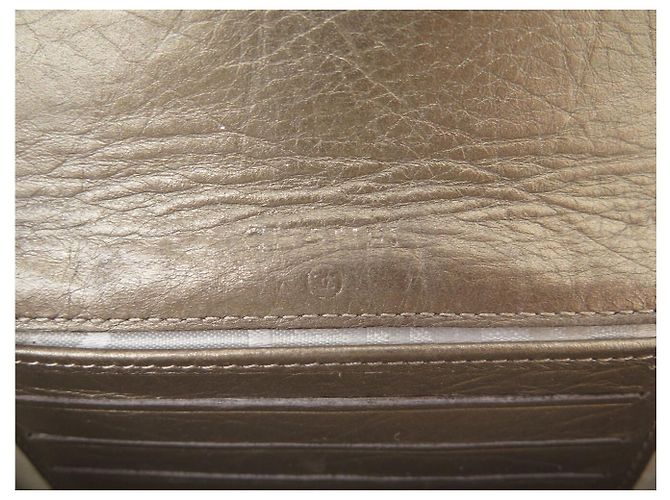 CHANEL CAMBON LOGO CC QUILTED LEATHER WALLET BRONZE - view 9