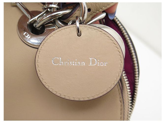 BORSA A SPALLA CHRISTIAN DIOR DIORISSIMO GM PELLE BEIGE HANDBAG - vista 17