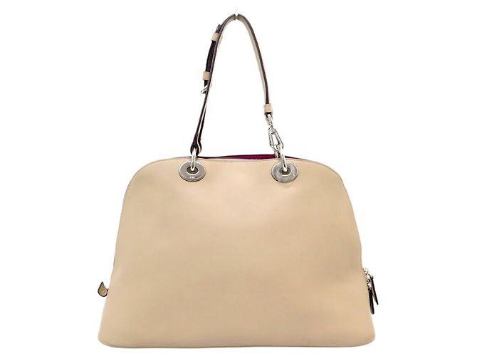 BORSA A SPALLA CHRISTIAN DIOR DIORISSIMO GM PELLE BEIGE HANDBAG - vista 2